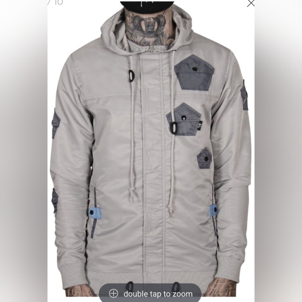 The Hideout clothing company Frosty nylon track windbreaker jacket xl
